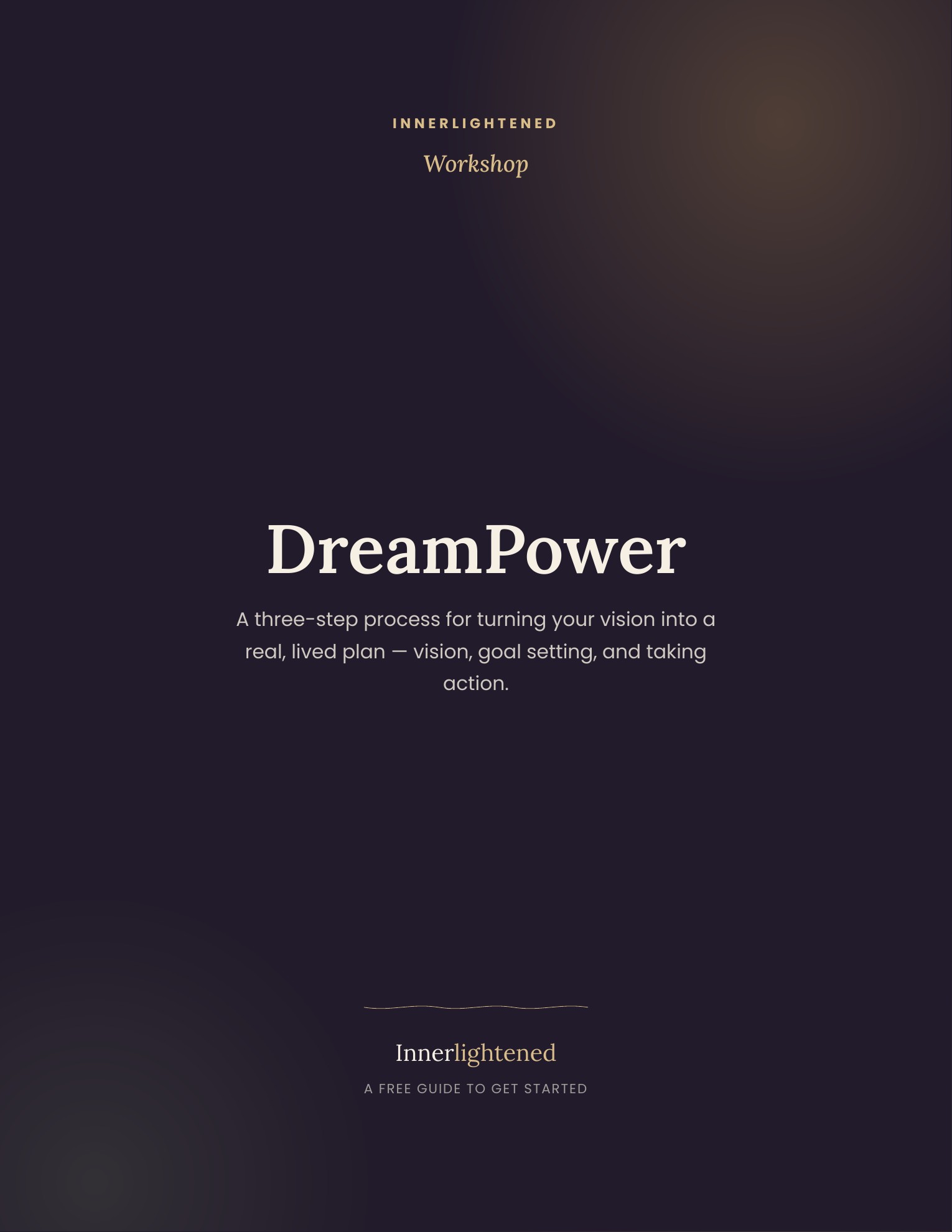 DreamPower workshop guide cover